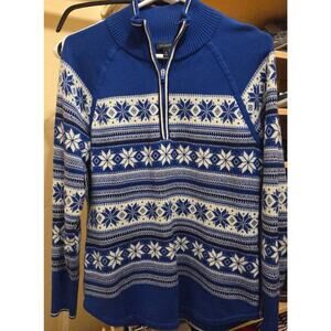 Talbots Women’s Size Medium Winter Sweater With Snow Flakes